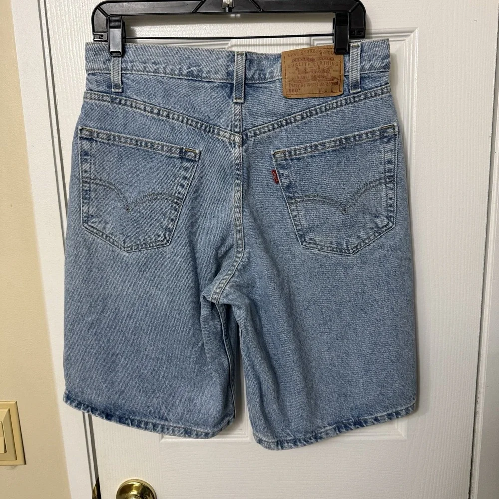 Levi's Mens's Y2K Red Tag 550 Relaxed Fit Jean Shorts Size 32 Grunge